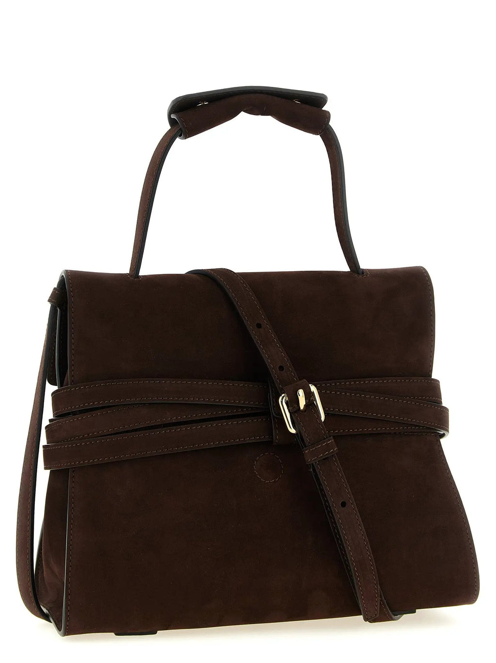 Moschino Brown Calfskin Handbag