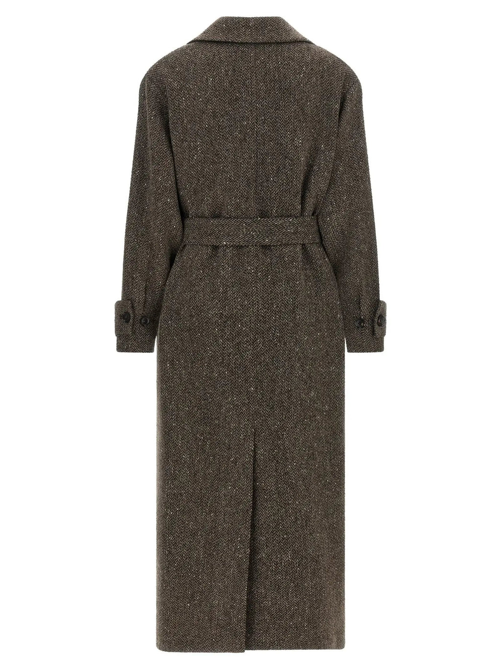 Kiton Brown Virgin Wool Coat