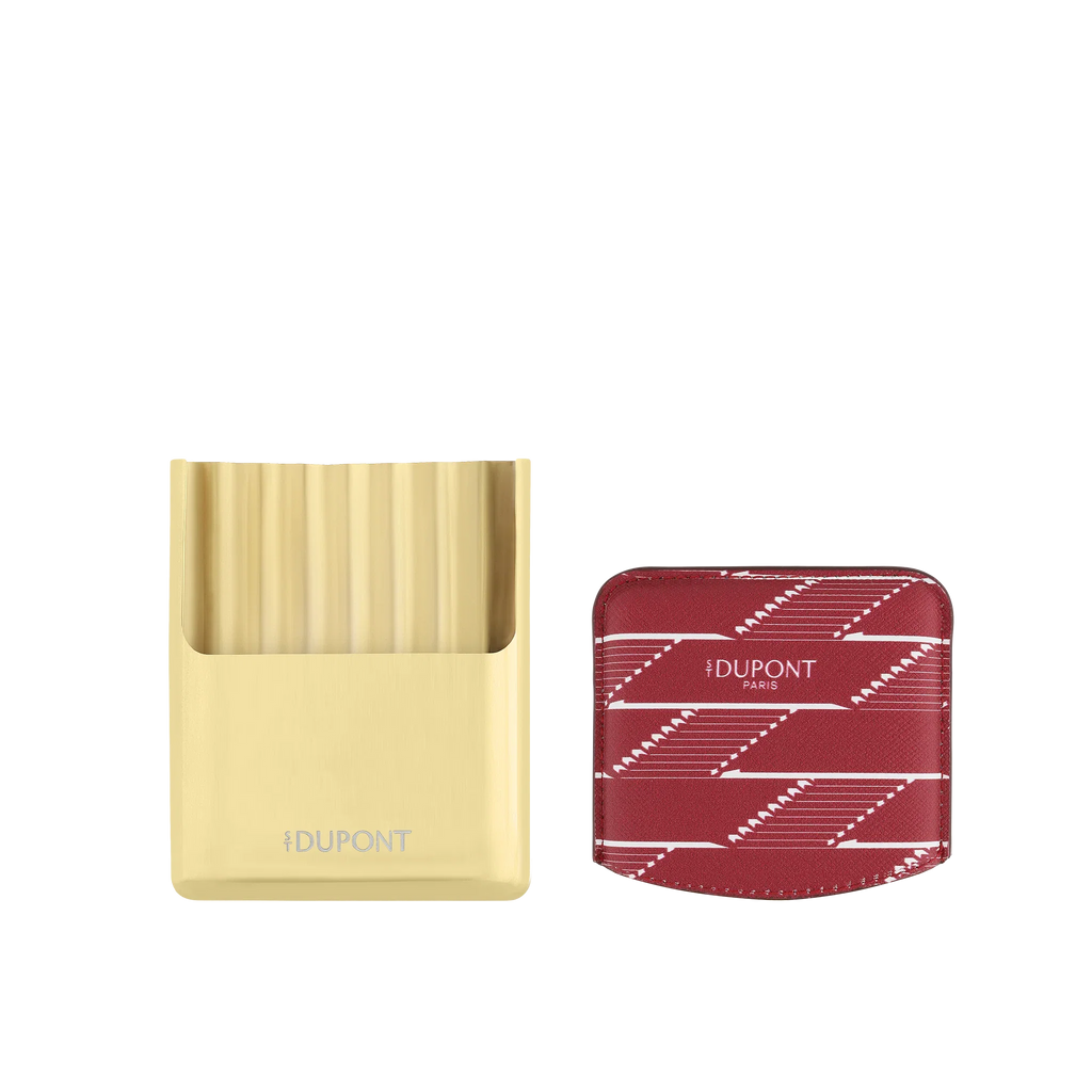 S.T. DUPONT Monogram 1872 Burgundy Coated Canvas Cigarette Case/Étui Cigarette 183178