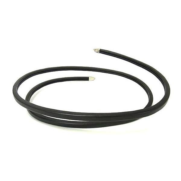 Bottega Veneta Leather Silver Spiral Belt Black