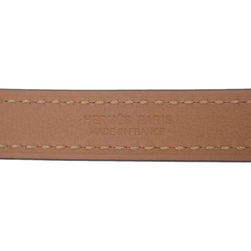 Hermes Pop H 15 Belt Veau Epsom Etoupe Brown Pink Gold Hardware