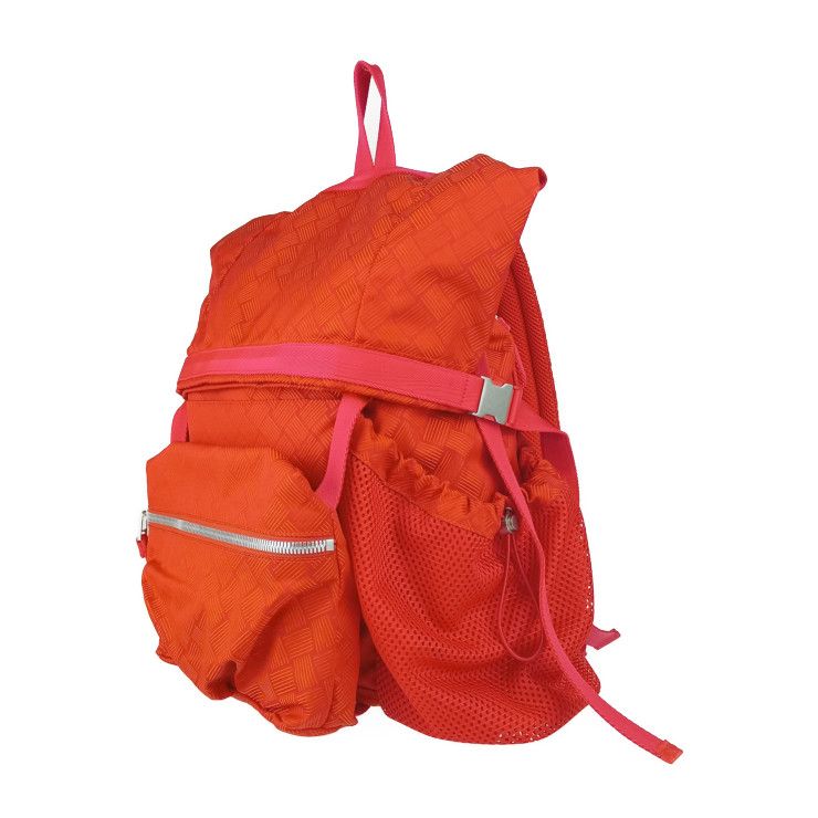 Bottega Veneta Backpack Trekking Tomato Red Tone Silver Hardware Nylon