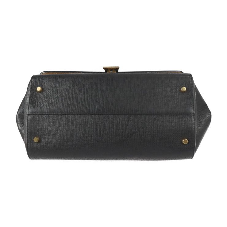 Bottega Veneta Angle Shoulder Bag Calf Leather Black
