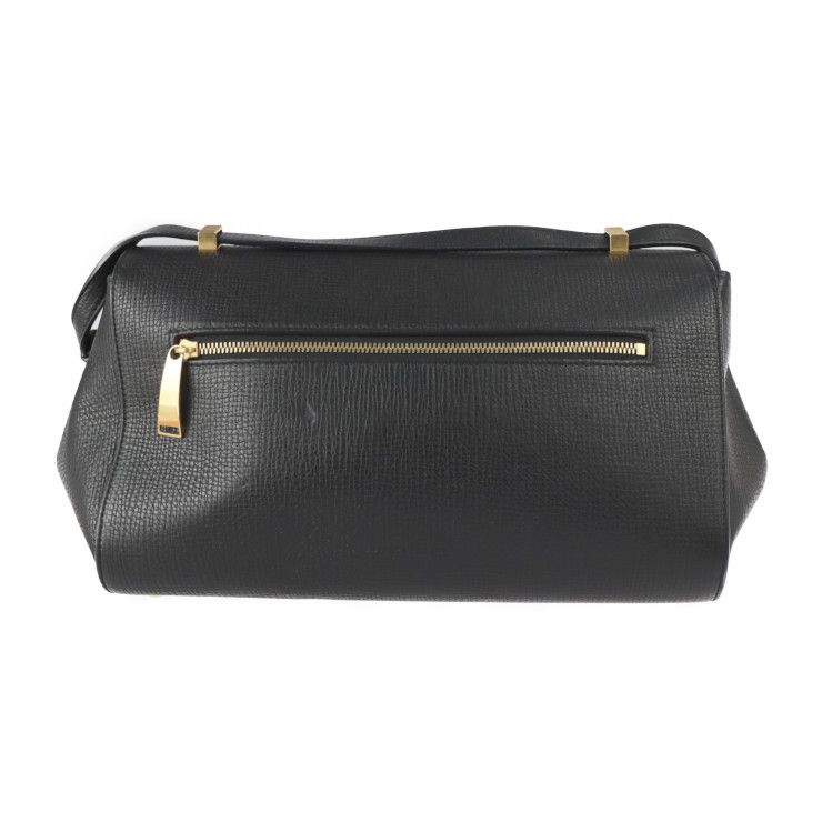 Bottega Veneta Angle Shoulder Bag Calf Leather Black