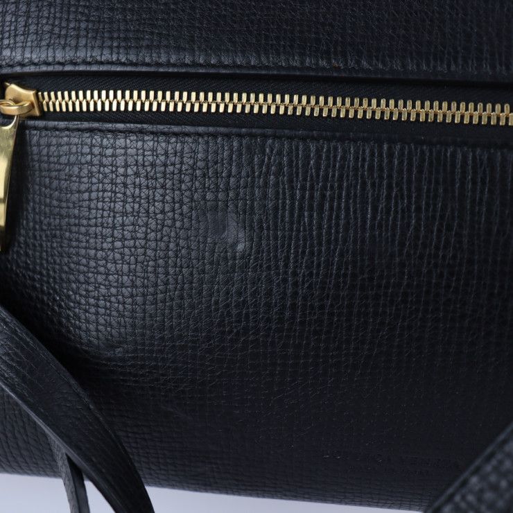 Bottega Veneta Angle Shoulder Bag Calf Leather Black