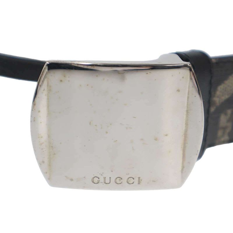 Gucci GG Kaleido Leather Belt Black Beige 95-38