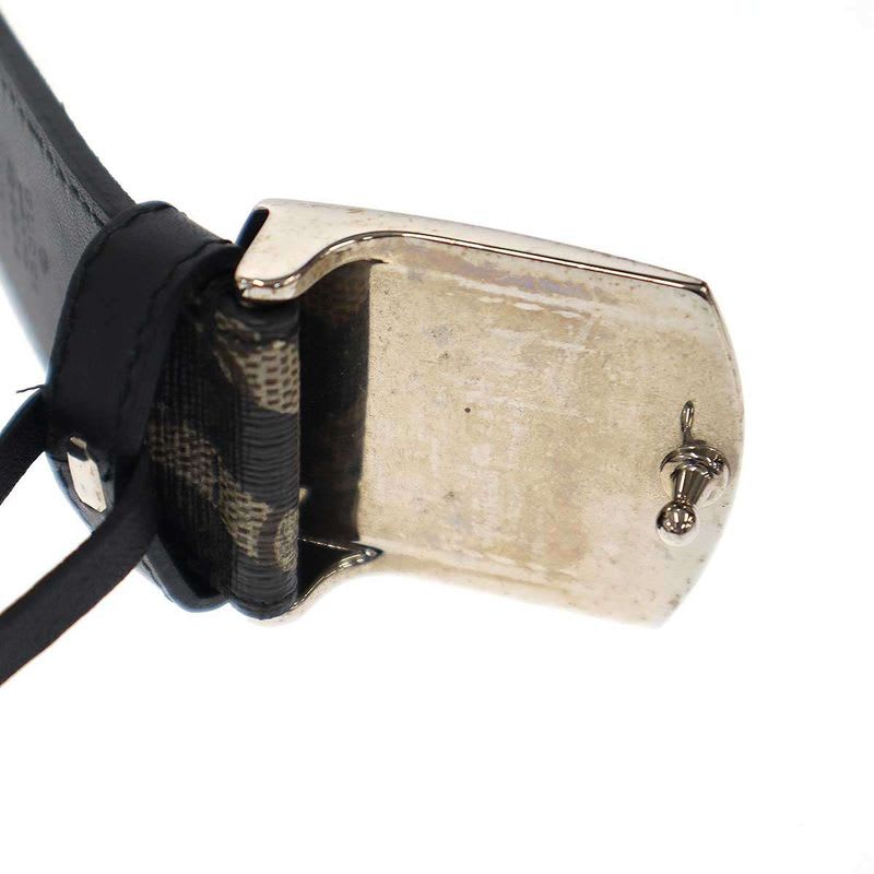 Gucci GG Kaleido Leather Belt Black Beige 95-38