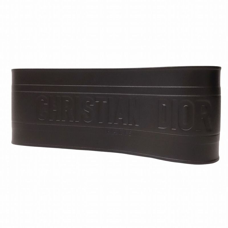 Christian Dior Logo Belt Corset Leather Double Waist Gold Hardware TNT