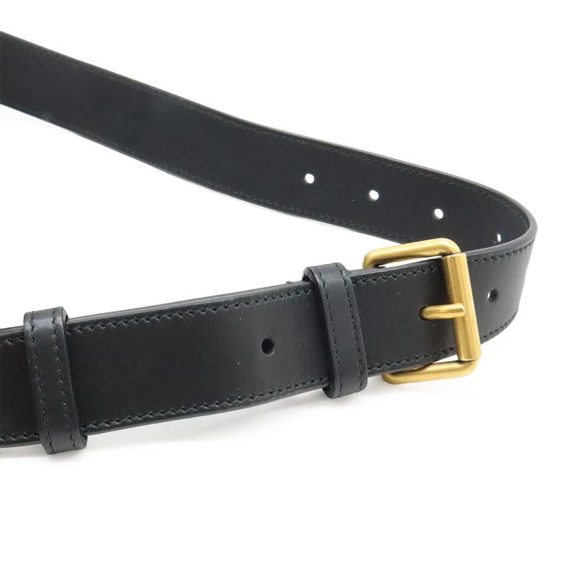Gucci GG Marmont Belt Bag Body Waist Pouch Quilted Leather Black