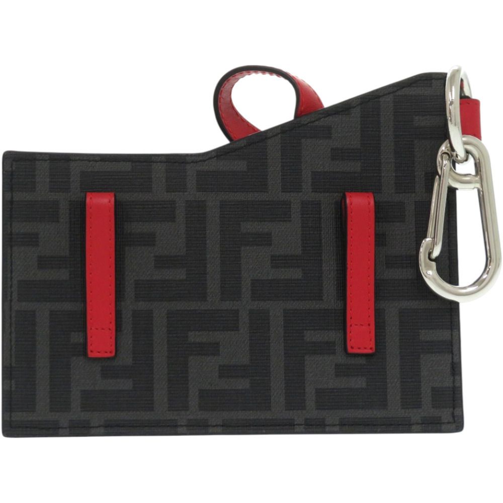 Fendi Pocket Charm Belt Bag Leather Black Red