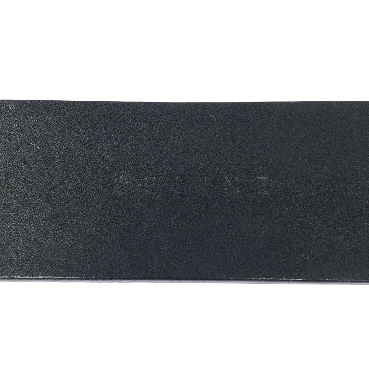 Celine Pelican Hook Buckle Leather Belt Black 30 75