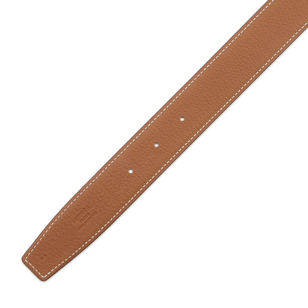 Hermes Belt Jumbo Black Gold Silver Box Calf Togo 80