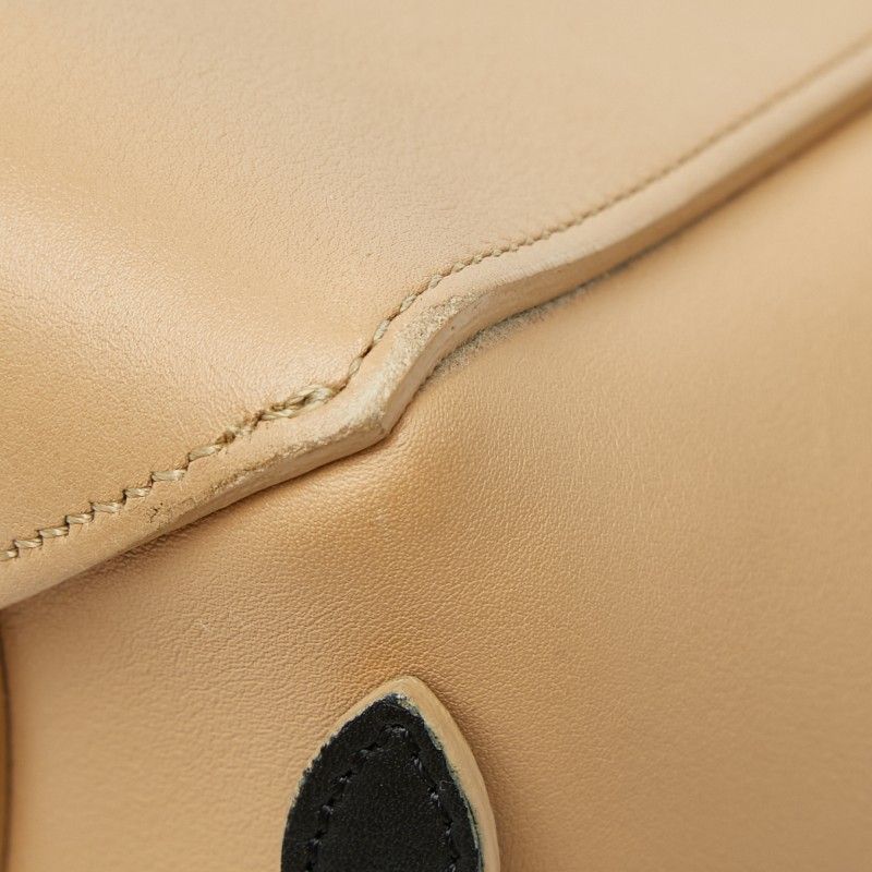Celine Belt Bag 2-Way Beige Black Leather