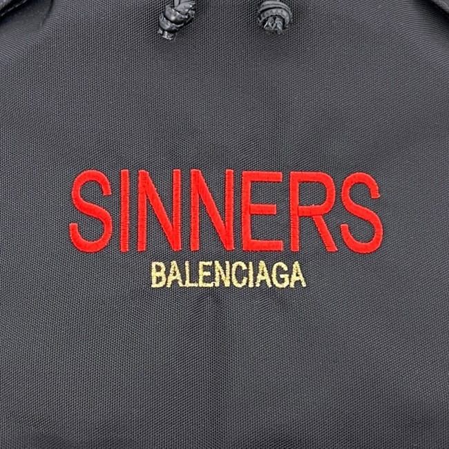 Balenciaga Backpack Black Leather Canvas