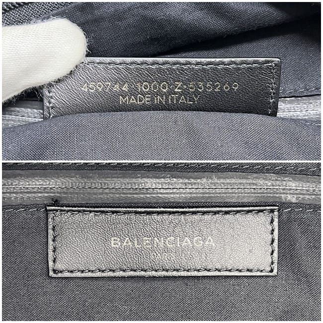 Balenciaga Backpack Black Leather Canvas