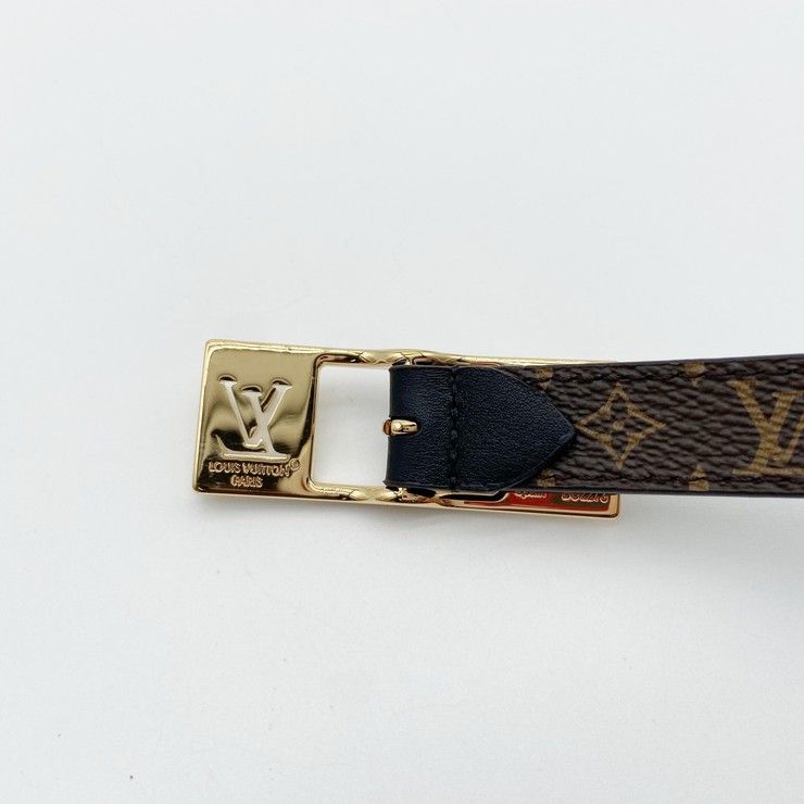 Louis Vuitton Belt LV Duo Reversible Brown Black Monogram