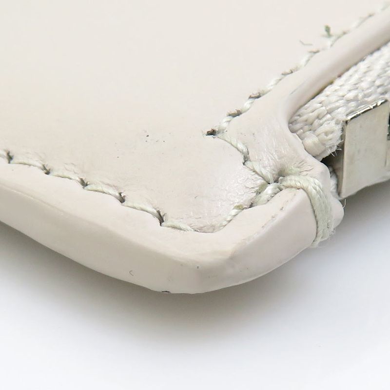 Balenciaga Card Case Leather Ivory