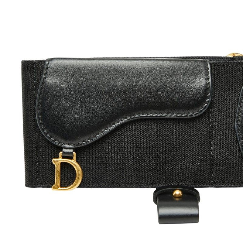 Dior Saddle Black Fabric Leather