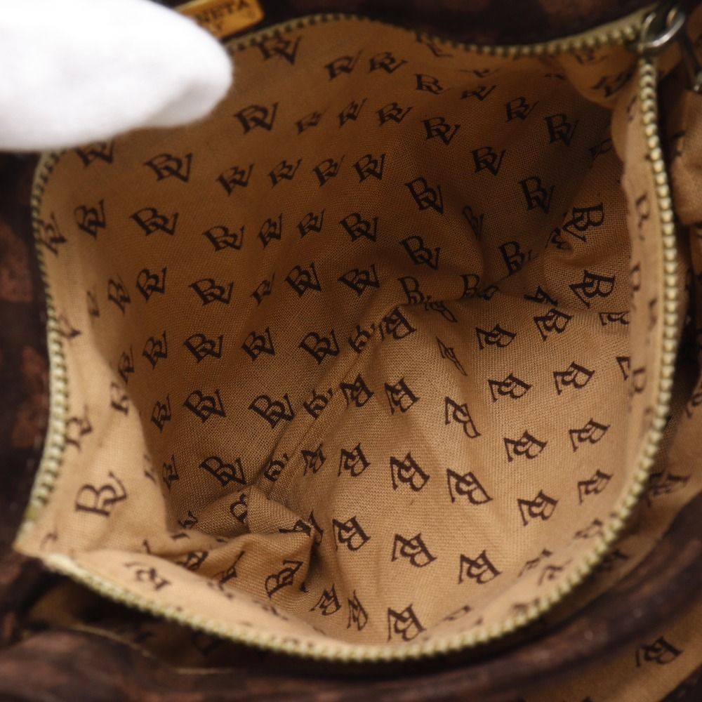 Bottega Veneta 3Way Shoulder Butterfly Pattern Suede Brown Tote Bag