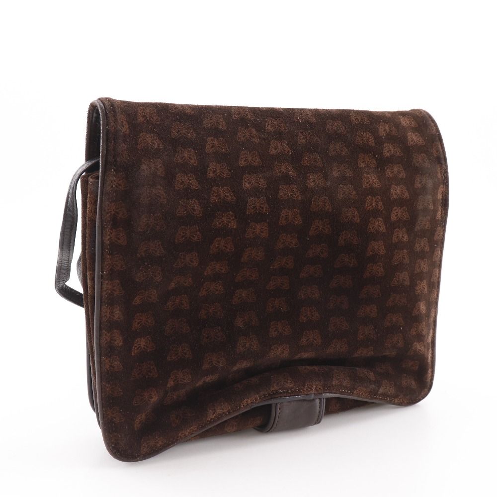 Bottega Veneta 3Way Shoulder Butterfly Pattern Suede Brown Tote Bag