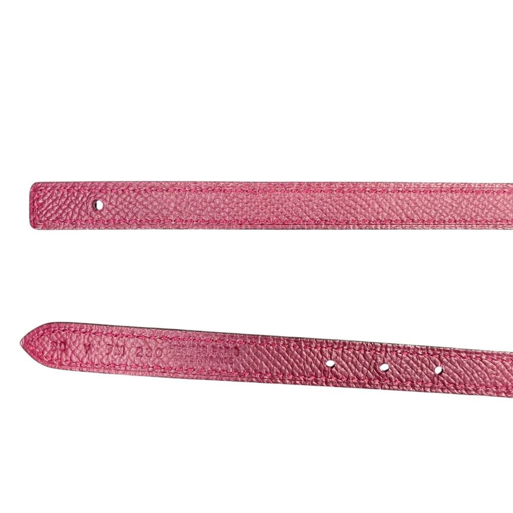 Hermes Reversible Narrow Belt 80 Gold Pink Boldpink