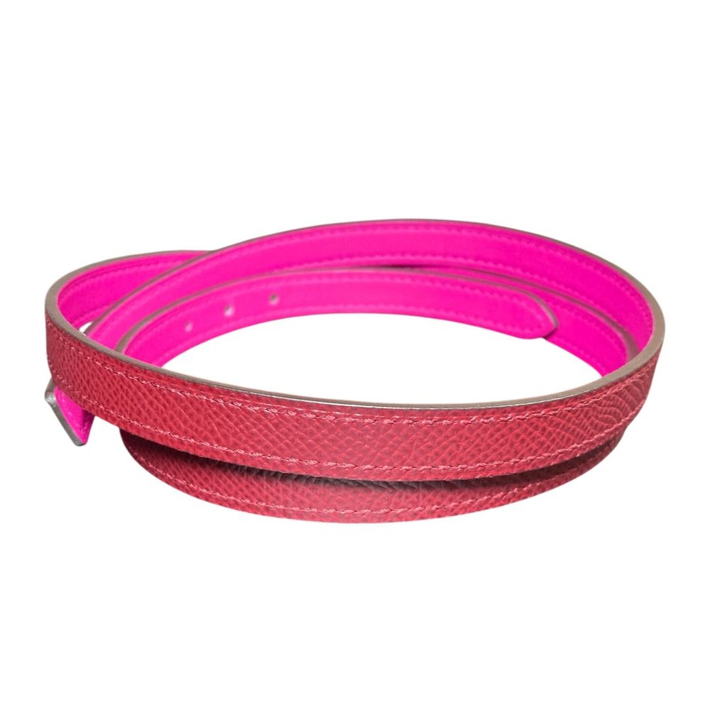 Hermes Reversible Narrow Belt 80 Gold Pink Boldpink