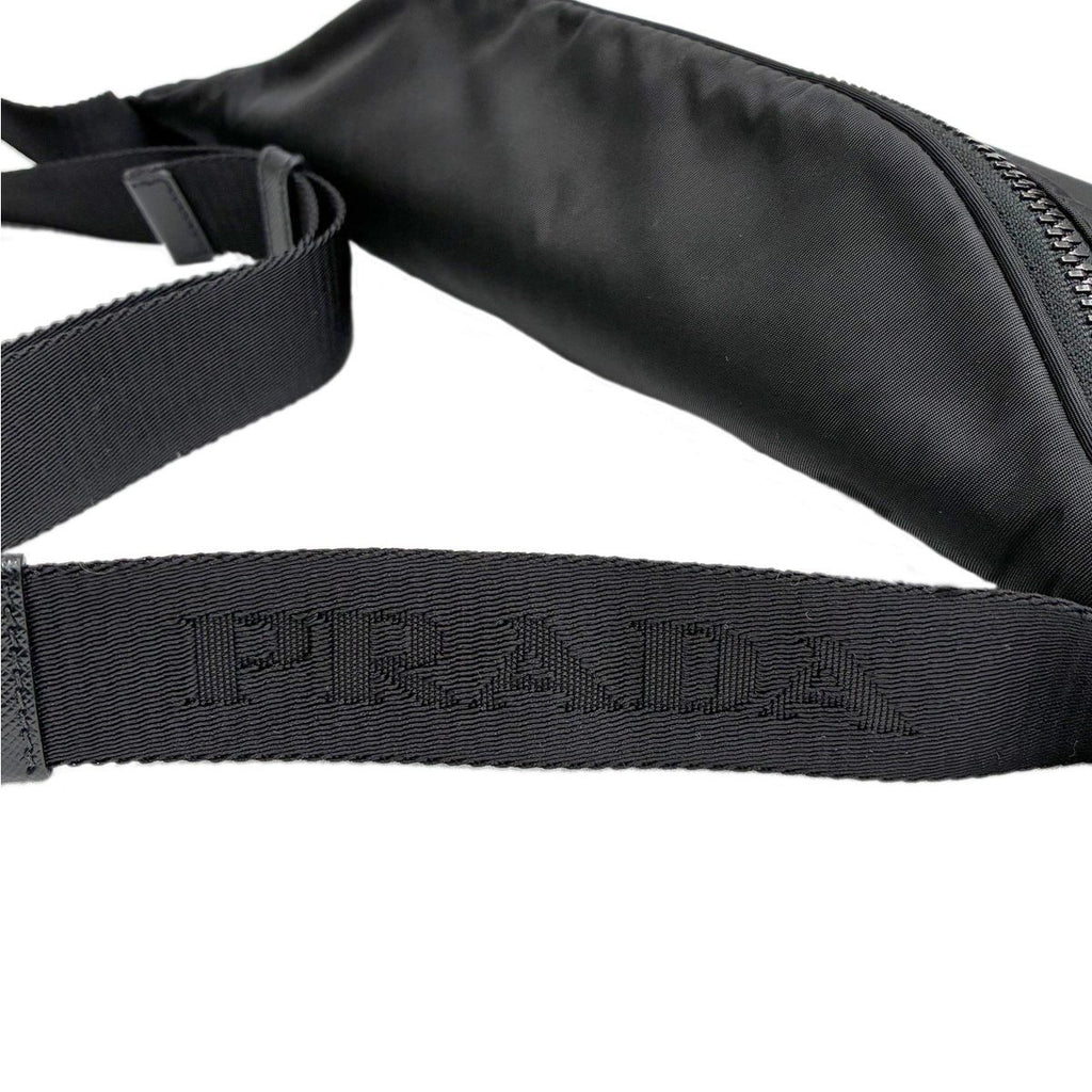 Prada Re-Nylon Sapphia Leather Belt Bag Black