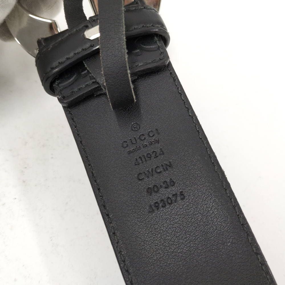 Gucci Interlocking Belt Leather Black