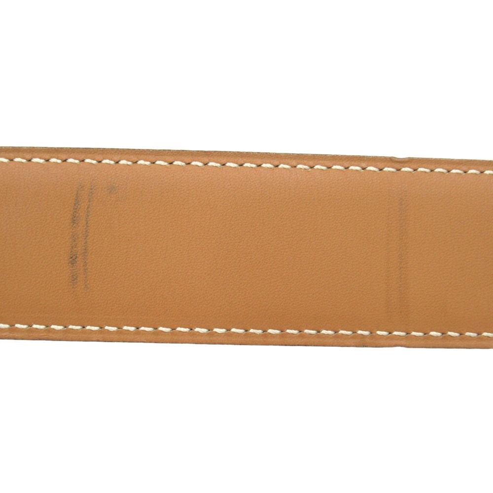 Hermes Buckle Reversible Belt Box Calfskin Leather 70 Black Beige