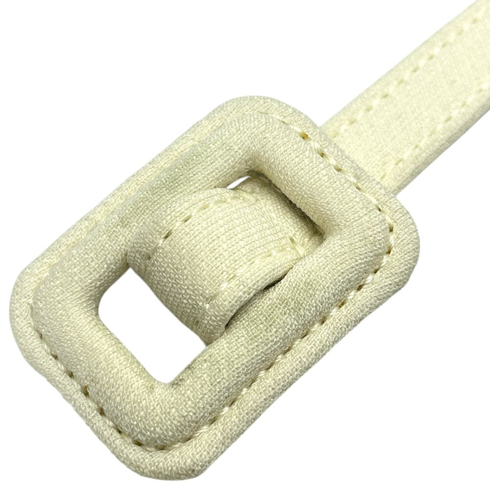 Dior Thin Belt Narrow White Leather Sophisticated Simple Looks Great