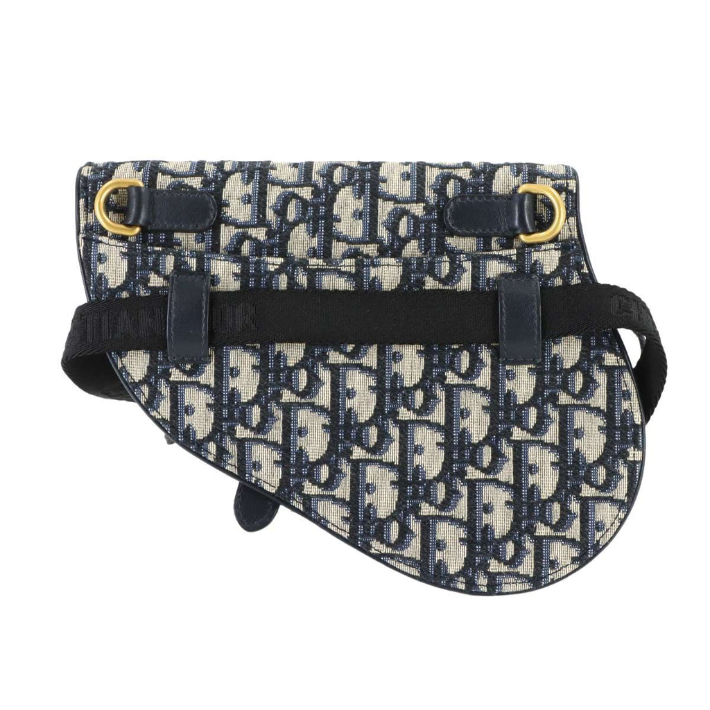 Dior Oblique Saddle Belt Pouch Waist Bag Canvas Leather