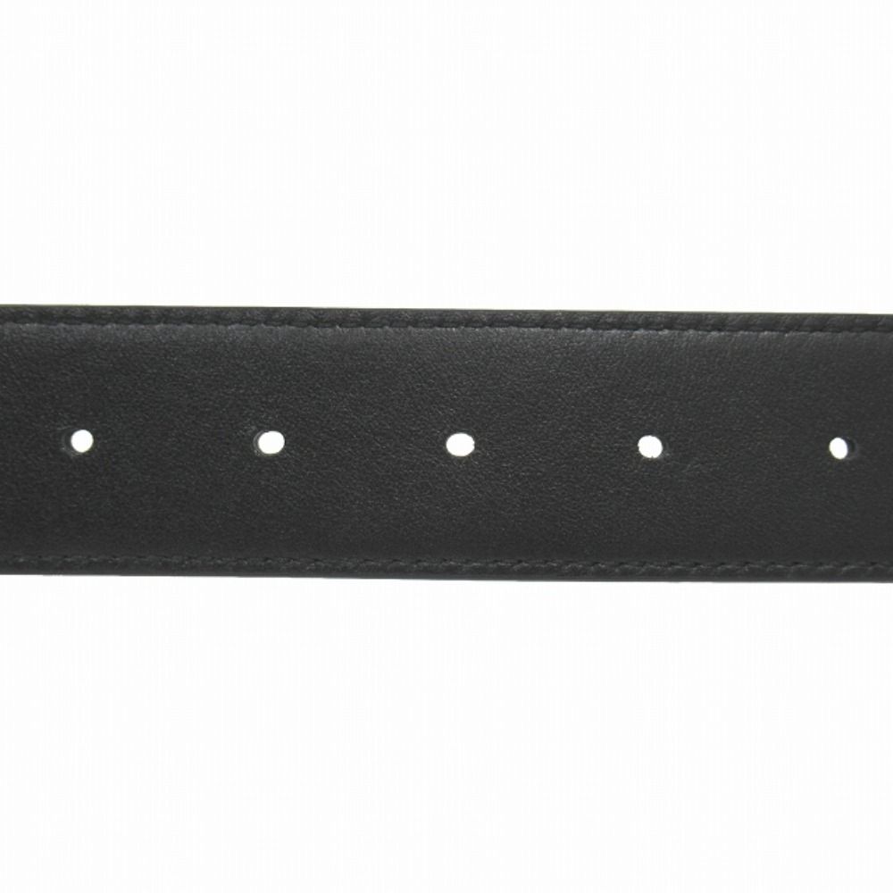 Dior Oblique Perforated Leather Belt Reversible CD Logo Silver Black