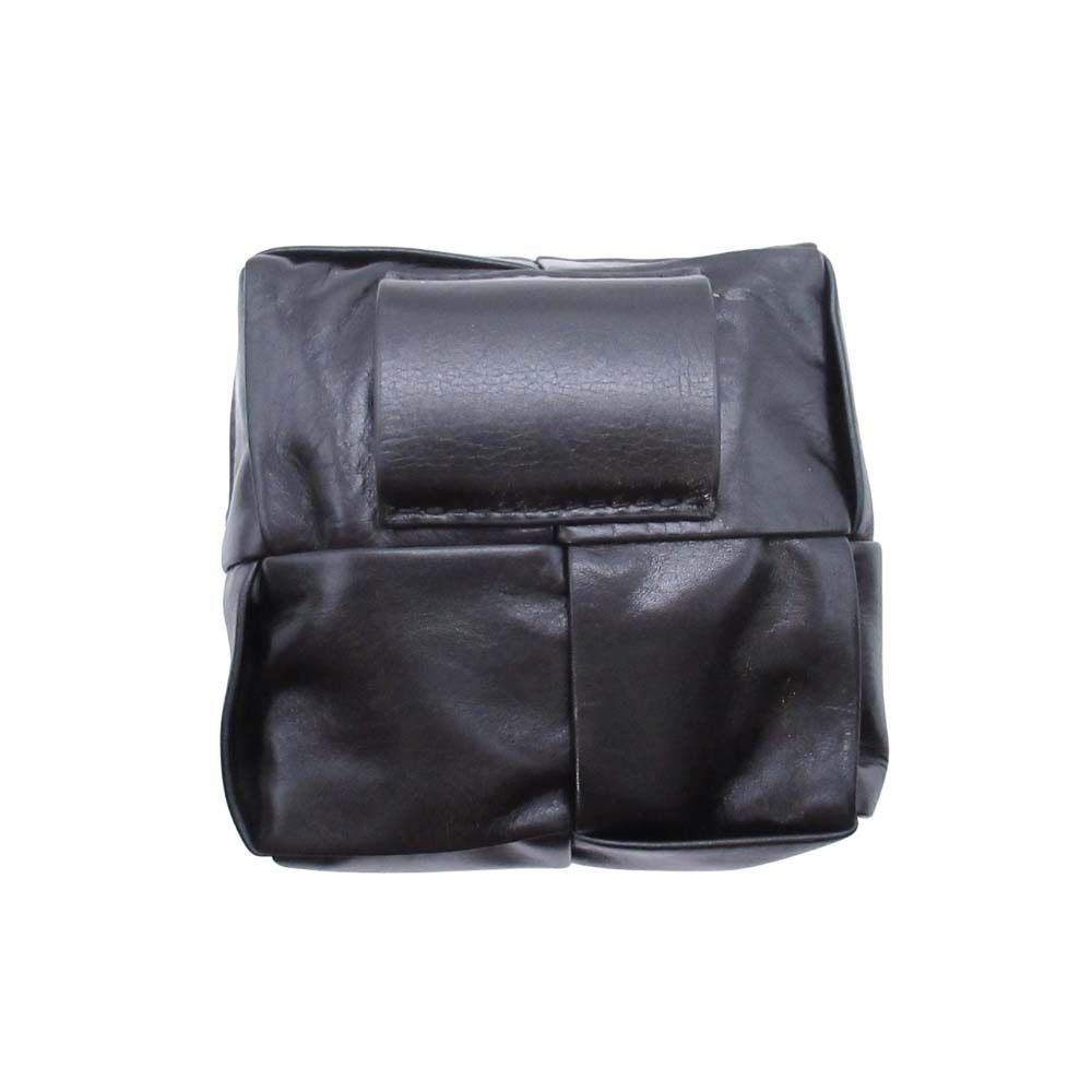 Bottega Veneta Maxi Intrecciato Leather Cassette Belt Pochette Pouch 95 Black