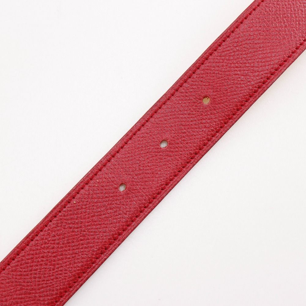 Hermes Medallion Reversible Vintage Leather Red Yellow Belt