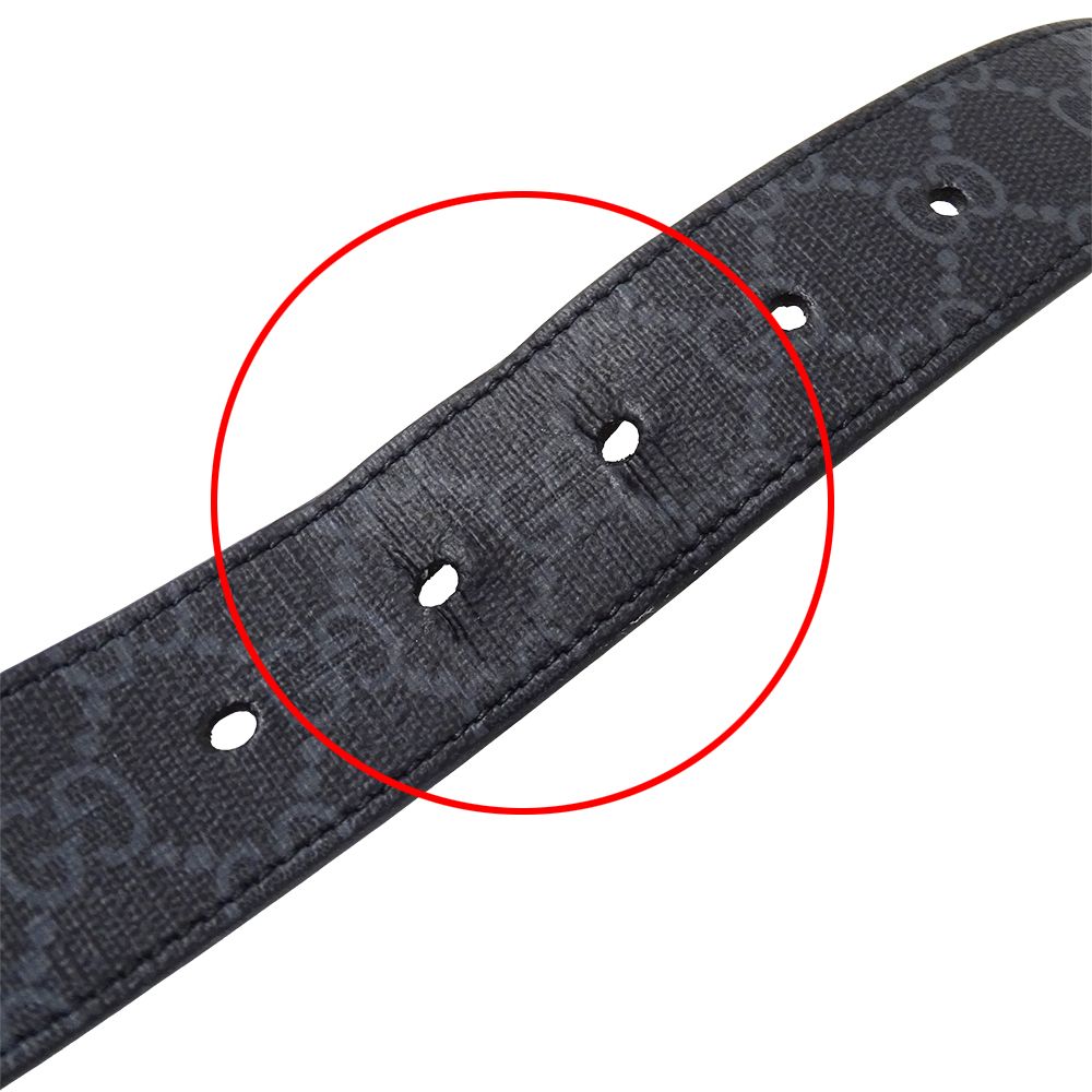 Gucci Belt Interlocking GG Supreme Leather Black Cool