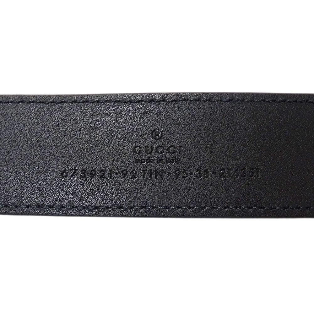 Gucci Belt Interlocking GG Supreme Leather Black Cool