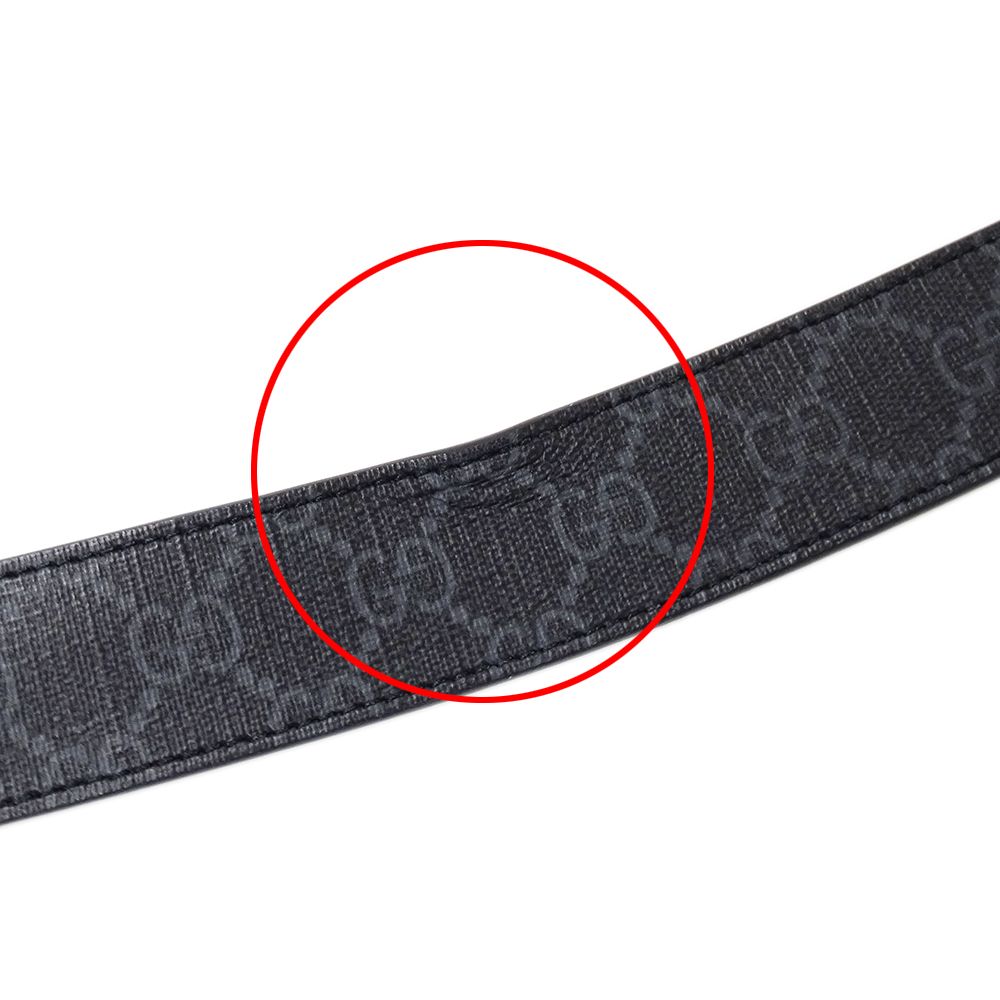 Gucci Belt Interlocking GG Supreme Leather Black Cool