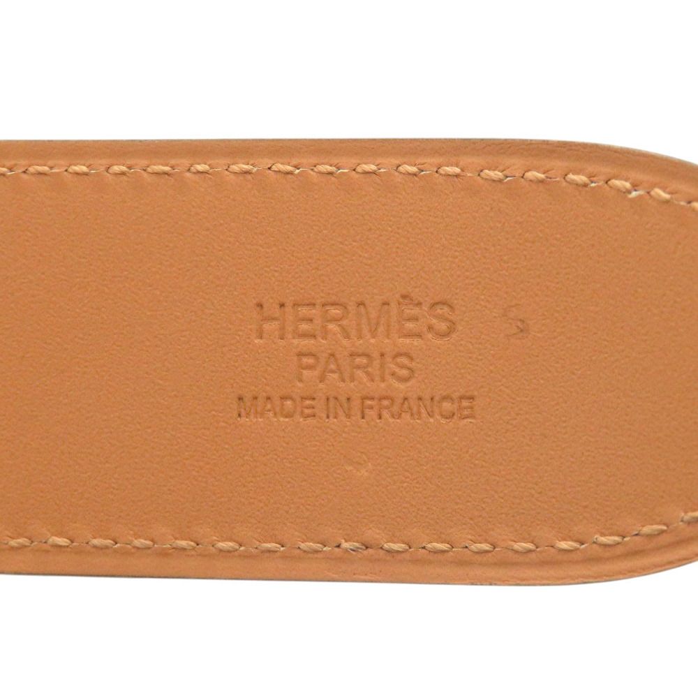Hermes Etriviere Leather Red Silver Belt