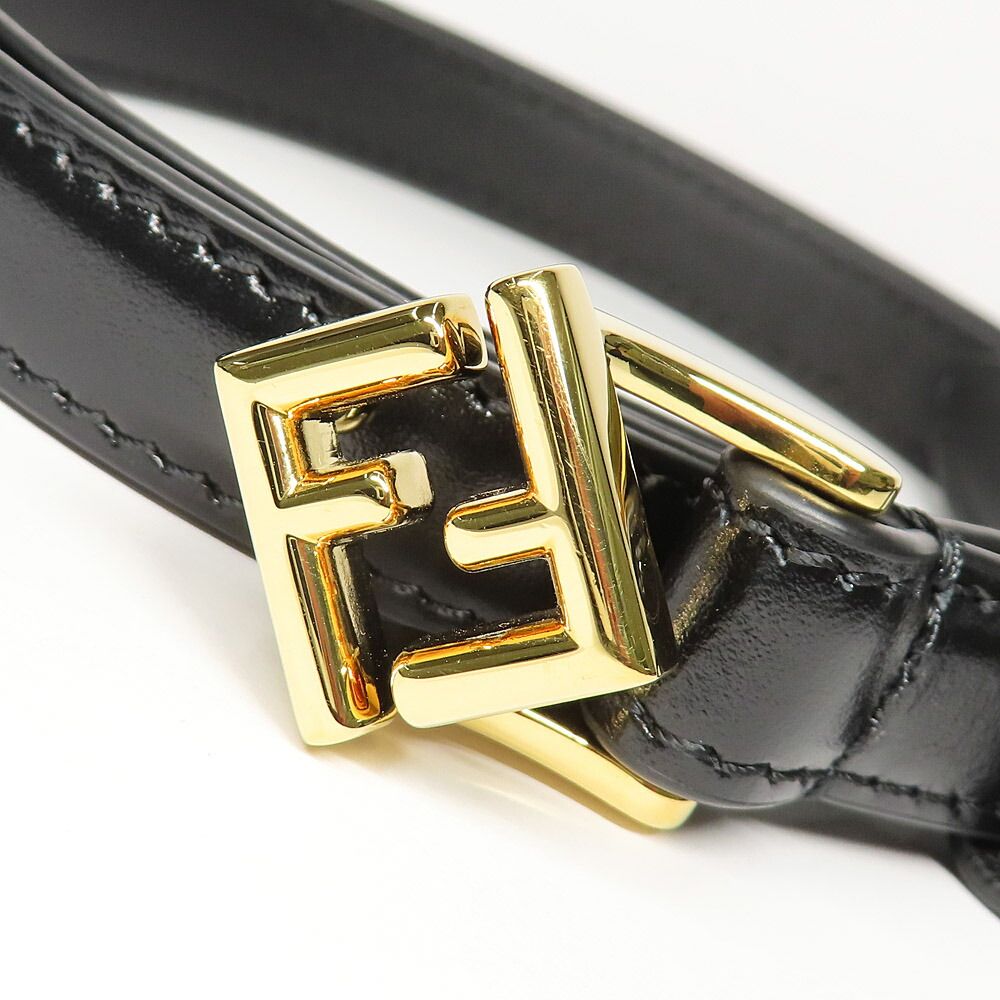 Fendi FF Diamond Belt 1.5 Black Cles