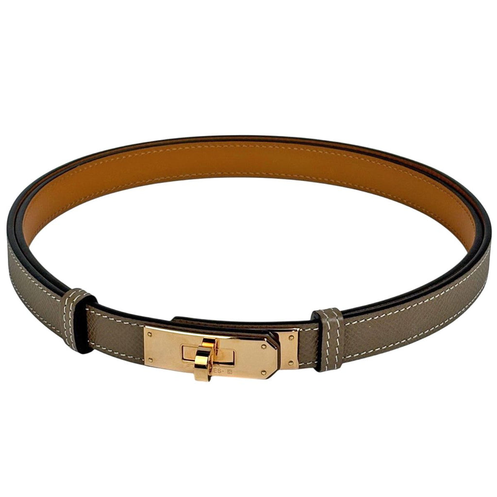 Hermes Kelly Belt Veau Epsom Gray