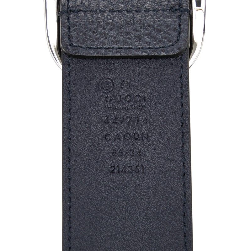 Gucci Belt 85 34 Navy Leather