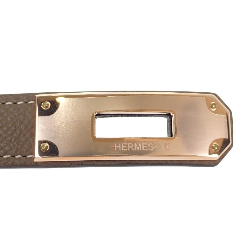 Hermes Kelly 18 Belt Veau Epsom Beige Etoupe Gold