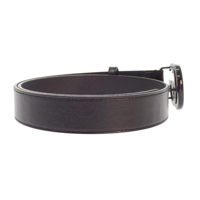 Gucci GG Marmont Slim Monochrome 75 Belt Leather Black
