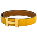 Hermes Constance Reversible Belt Leather Yellow Brown