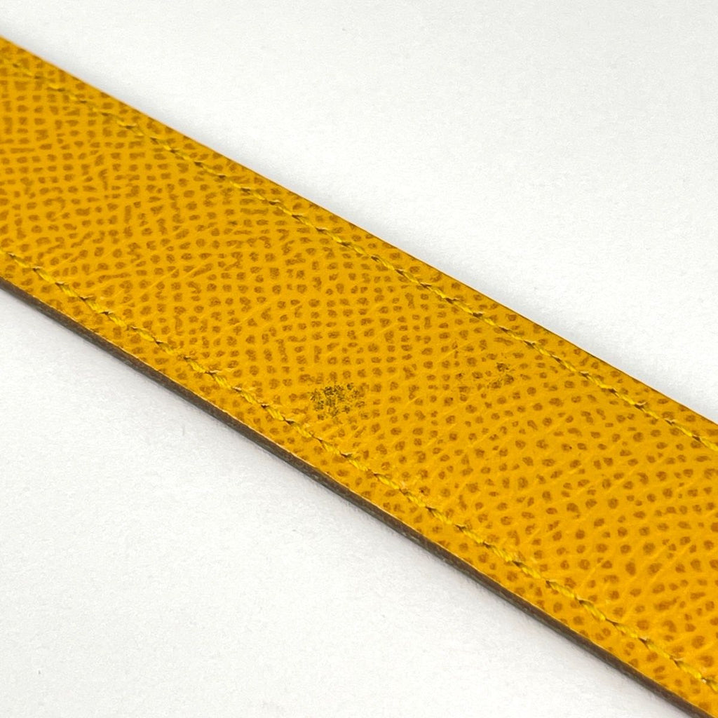 Hermes Constance Reversible Belt Leather Yellow Brown