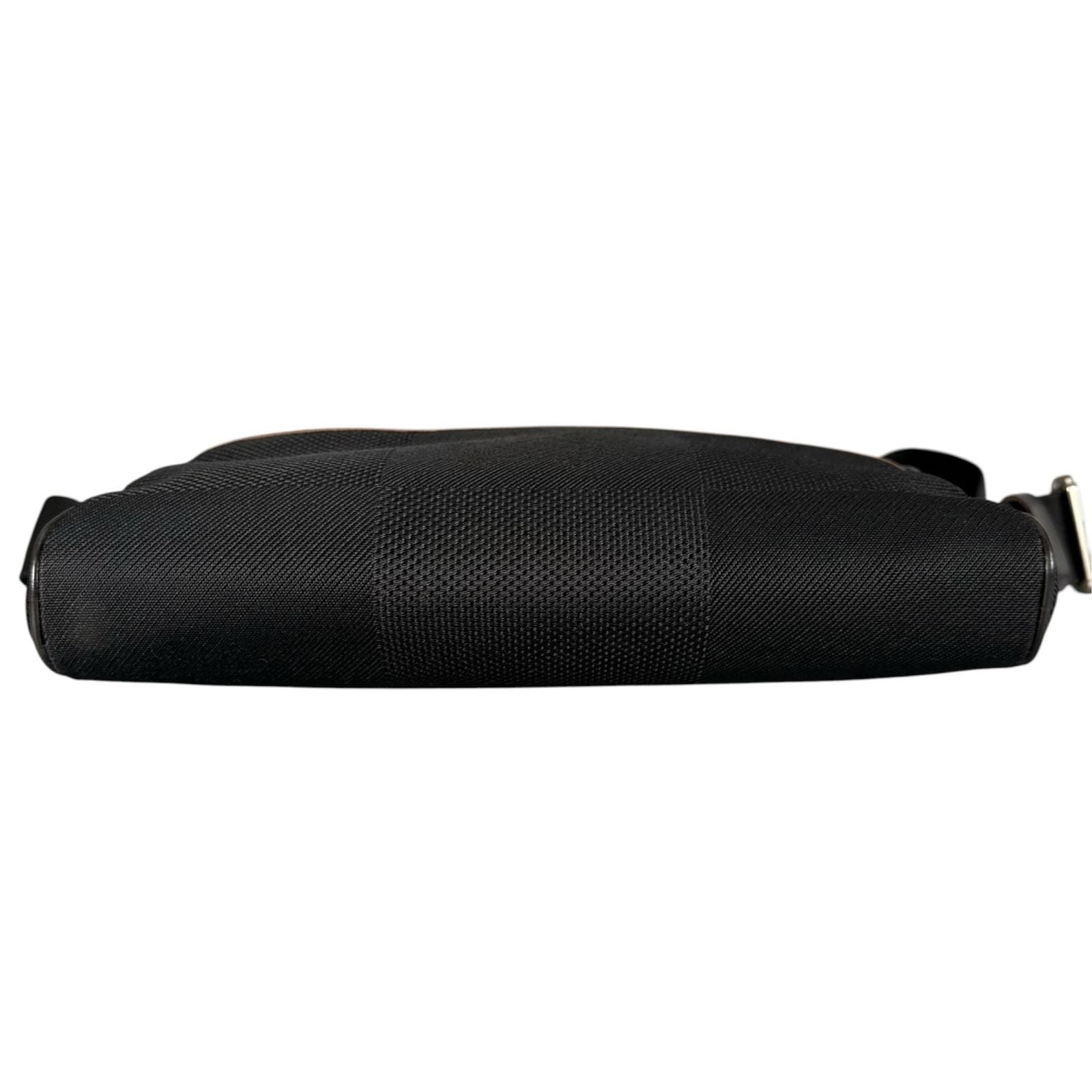 Louis Vuitton Acrobat Damier Geant Noir Leather Nylon Black Belt Bag Silver