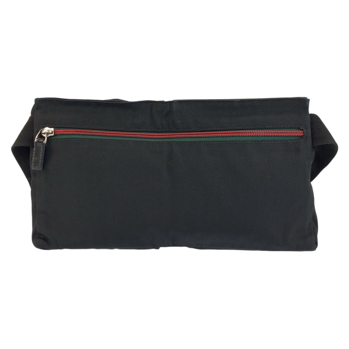 Gucci Sherry Line Black Nylon Leather Belt Bag