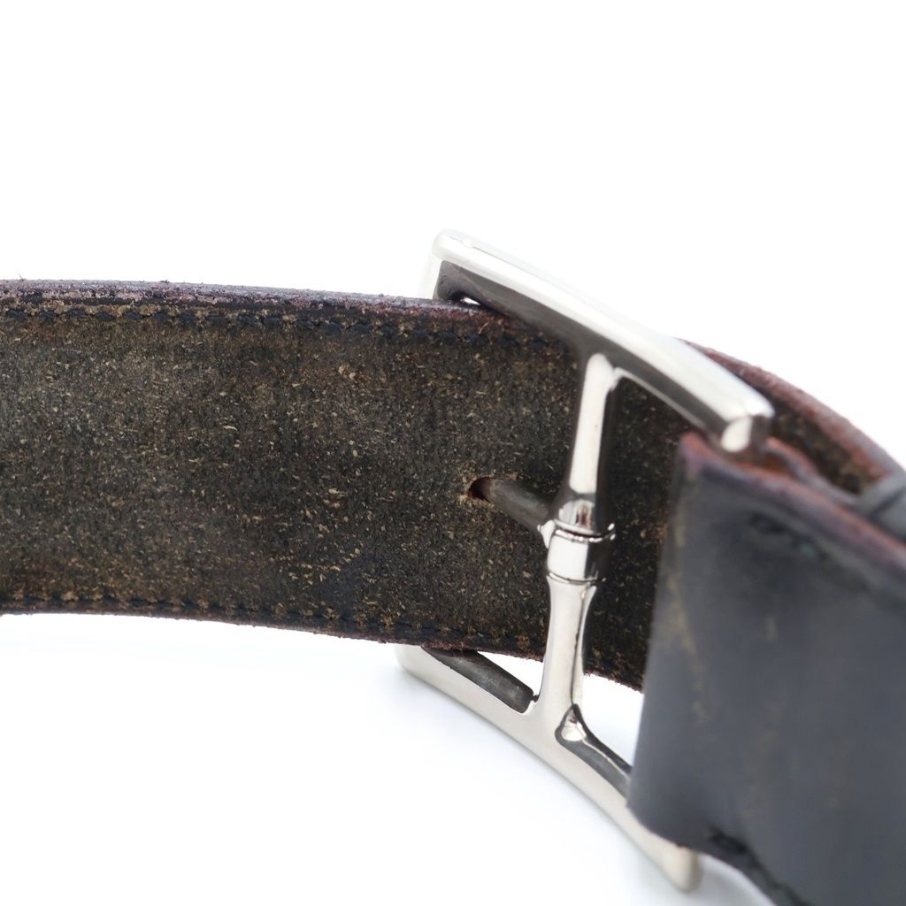 Hermes Etriviere Leather Belt Black