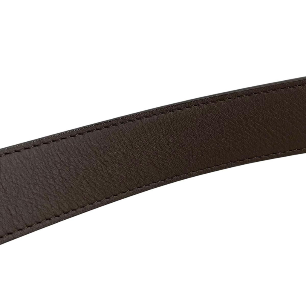 Louis Vuitton Belt Ceinture Carre Damier Ebene Logo Buckle Gold