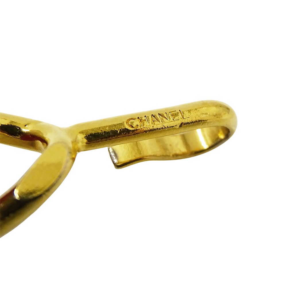 Chanel Belt Chain Leather Red Gold CC Logo